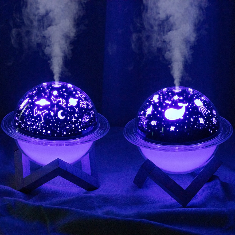 Projection lamp humidifier